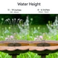 thumbnail image 2 of Solar Fountain,Solar Bird Bath with 4 Different Nozzle Heads,Floating Solar Powered Water Fountain Pump, for Bird Baths and Small Ponds, Garden, Pond, Pool, Outdoor, 2 of 5