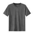 thumbnail image 6 of BELTNOV Men's Short Sleeve T-Shirts Casual Summer Loose Fit Round Neck Breathable Basic Tee Shirt Dark Gray, 6 of 7