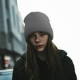 thumbnail image 7 of Toptie Cuffed Knit Beanie Hat Uniesx Winter Knitted Skull Hats for Men Women-Orange, 7 of 7