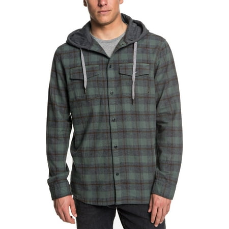 Men's Shirt Jacket Plaid Snap Up Cotton XL