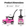 thumbnail image 3 of Outfunny Toddler Ride on Toys, 3 in 1 Push Car for Toddlers Aged 1-3 with Handle, Hot Pink, 3 of 8