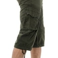 thumbnail image 4 of X RAY JEANS Mens Belted 18" Inseam Below Knee Long Cargo Shorts, Olive, 44, 4 of 5