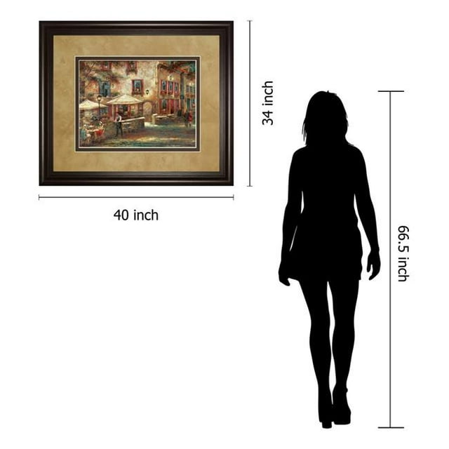 Art DM5451 CuisineAid 34 x 40 Po Cour Café par Ruanne Manning Imprimé Encadré Mur