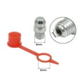 thumbnail image 6 of M6 Silver Tone Thread Straight Grease Nipple Fittings w/ Red Dust Cap for Car 20 Set, 6 of 6