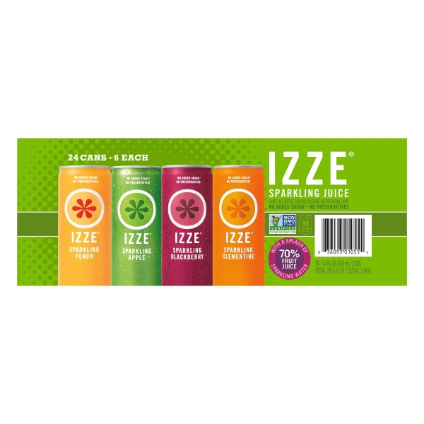 izze sparkling juice 4 flavor variety pack (8.4 oz., 24 pk.) Walmart