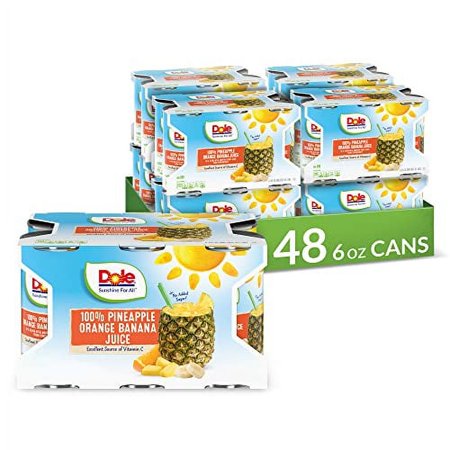 (8 pack) (8 Pack) Dole Juice, Pine-Orange Banana, 6 Fl Oz, 6 Count