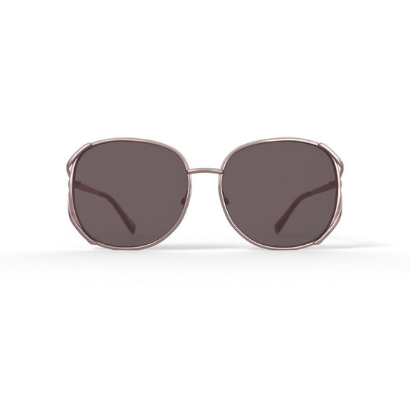 Reverb Women's Vented Square Prescription Fashion Sunglasses, RVLOS4000, Almond Brown, 61-16-140, with Case