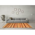thumbnail image 3 of Ahgly Company Indoor Rectangle Abstract Orange Modern Area Rugs, 2' x 4', 3 of 4