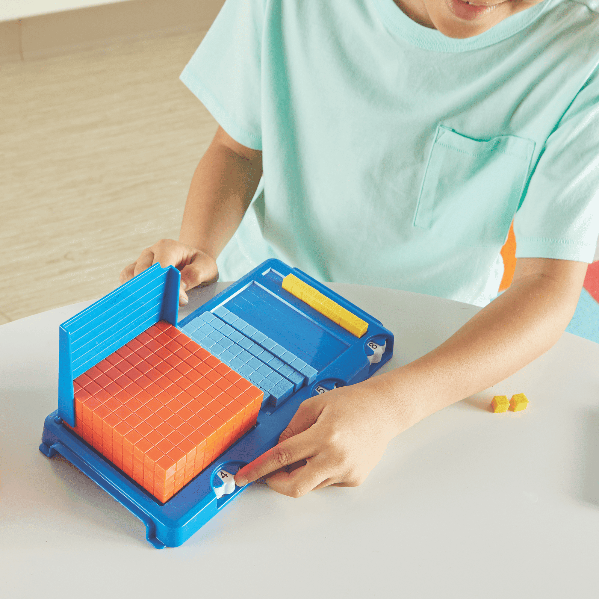 hand2mind Place Value Frame with Base Ten Blocks, Math Manipulatives for Elementary School
