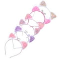 thumbnail image 4 of 6 piezas de orejas de gato para el pelo, diadema para niñas, bandas para el cabello, decoraciones para fiestas, diadema, 4 of 7