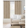 thumbnail image 2 of Khaki Boho Blackout Curtains for Bedroom/Living Room, Thermal Insulated Kitchen Curtains, Middle Century Modern Abstract Art Grommet Darkening Window Treatment Drapes 52"x72"x2, 2 of 8