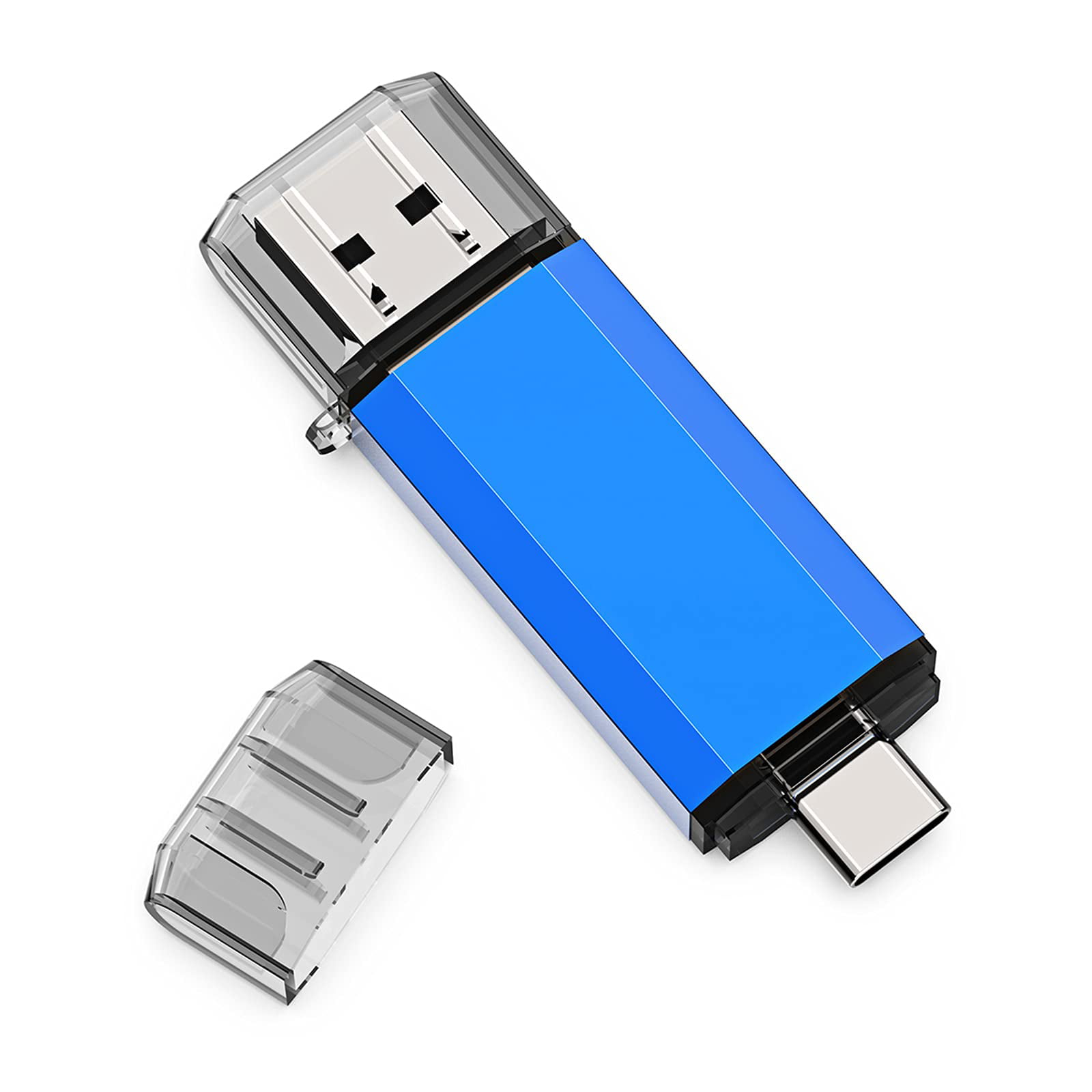 128GB USB C Drive, 2 in 1 OTG USB 3.0 + USB C Memory Stick Dual Type C USB Thumb Drive Jump Drive Photo Stick for Storage and Backup, Blue - Walmart.com