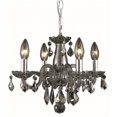 thumbnail image 1 of Elegant Lighting Rococo Lustre Royal en Cristal 15 Pouces 4 Lumières en Argent, 1 of 3