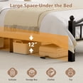 thumbnail image 3 of Twin Bed Frame, No Squeak Heavy-Duty Twin Size Bed Frame with Headboard 1500lbs Support & 12" Clearance Storage Tool-Free Setup in 30 Mins for Studios, Dorms, Frequent Movers, 3 of 9
