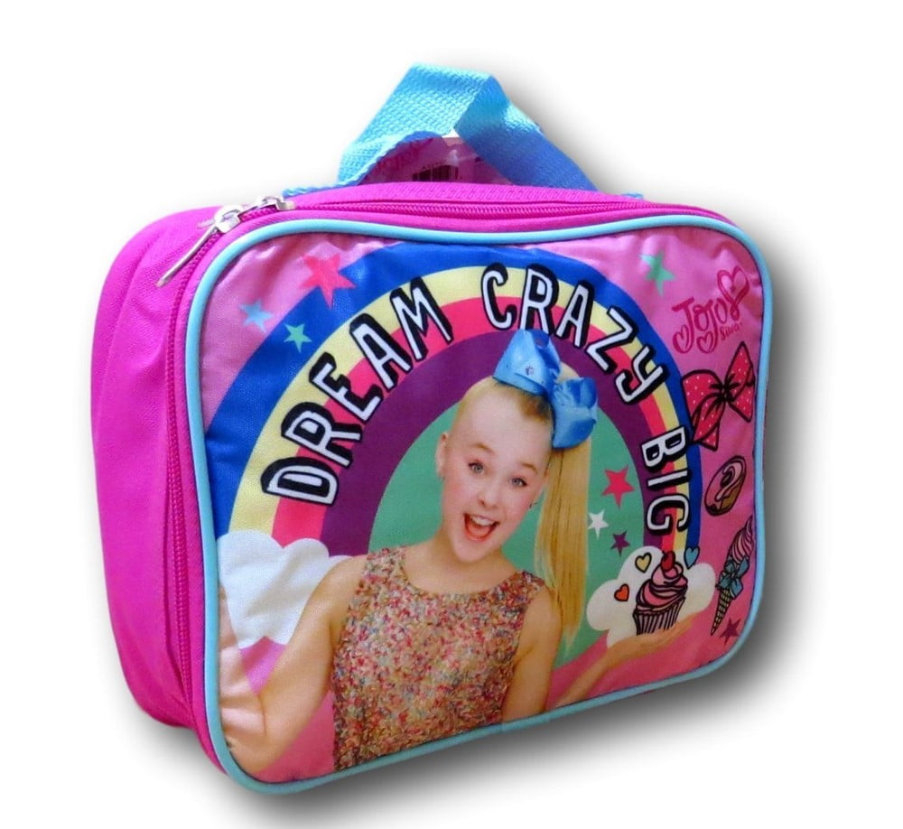 Jojo Siwa Unicorn School Insulated Lunch Box Soft Tote Bag for Girls Kids Dome 