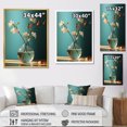 thumbnail image 4 of Designart "Tranquil Turquoise Floral Vase I" Flowers Wall Art Living Room, 4 of 7