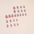 thumbnail image 3 of FCOGIN Medium Almond, 24 Pieces, Red, Green, Crystal Shape, Acrylic False Nail, Press on Nail, 3 of 6