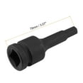thumbnail image 2 of Uxcell 3.07'' H11/32 Impact Hex Bit Socket Square Drive Tamaños SAE Acero de Molibdeno Cromado Negro 1 Paquete, 2 of 5