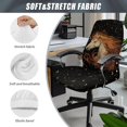 thumbnail image 6 of POLERO Brushed Elastic Fabric All-in-One Office Swivel Chair Slipcover for Workspace Gaming, Anti Dust Anti Corrosion Rotating Chair Cover, Horse Celestial Night, 6 of 7