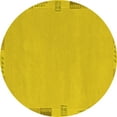 thumbnail image 1 of Ahgly Company Indoor Round Abstract Yellow Modern Area Rugs, 8' Round, 1 of 4