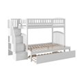 thumbnail image 2 of AFI Westbrook Staircase Bunk Twin over Full with Full Size Urban Trundle Bed, White, 2 of 6