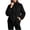 Black, variant on Women's Cropped Windbreaker Jackets Hooded Full Zip Bomber Windbreaker Lightweight Water Resistant Hiking Jogging Commute Jacket White S