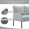 thumbnail image 4 of Gewnee 45.7”Small Modern Loveseat Couch,Fabric Upholstered 2-seater Sofa for Apartment or Small Living Room(Light Gray), 4 of 8
