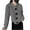 Gray, variant on 2024 Cardigan Sweaters for Women Long Sleeve Lazy Style High Collar French Retro Gentle Style Knitted Cardigan Jacket Gray