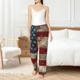 thumbnail image 4 of Fuzoiu American Flag1 Print Women's Pajama Pants,Lounge Pants with Drawstring and Pockets, Casual Pjs Sleep Bottoms, Women's Sleep Pants-Large, 4 of 6