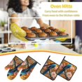 thumbnail image 5 of Salouo Bluebird Blossom Elegance for Oven Mitts and Potholders BBQ Gloves-Oven Mitts and Pot Holders Non-Slip Cooking Gloves for Cooking Baking Grilling (4-Piece Set), 5 of 6