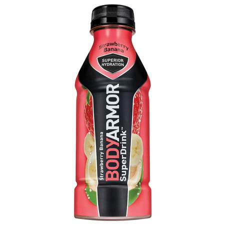 BODYARMOR Sports Drink Sports Beverage, Strawberry Banana, 16 Fl Oz (Pack of 12), Natural Flavors With Vitamins, Potassium-Packed Electrolytes, No Preservatives, Perfect For