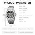 thumbnail image 4 of SKMEI Mens Luxury Skeleton Automatic Mechanical Wrist Watches Business Leisure Waterproof Luminous Pointer Self-Winding Wrist Watch, 4 of 10