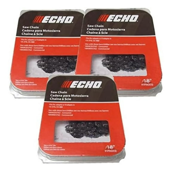 Echo 91PX62CQ-3 Pack of 3 Chainsaw Chain 18 Inches