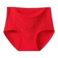 thumbnail image 1 of Yammkia sous-Vêtements Femme Strings en Coton pour Femme Strings Sans Coutures pour Femme String Invisible Protège-Dessous String d'Entraînement String sous-Vêtements (Rouge, TTTTG), 1 of 3