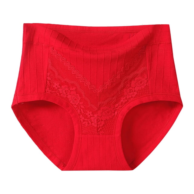 Yammkia sous-Vêtements Femme Strings en Coton pour Femme Strings Sans Coutures pour Femme String Invisible Protège-Dessous String d'Entraînement String sous-Vêtements (Rouge, TTTTG)