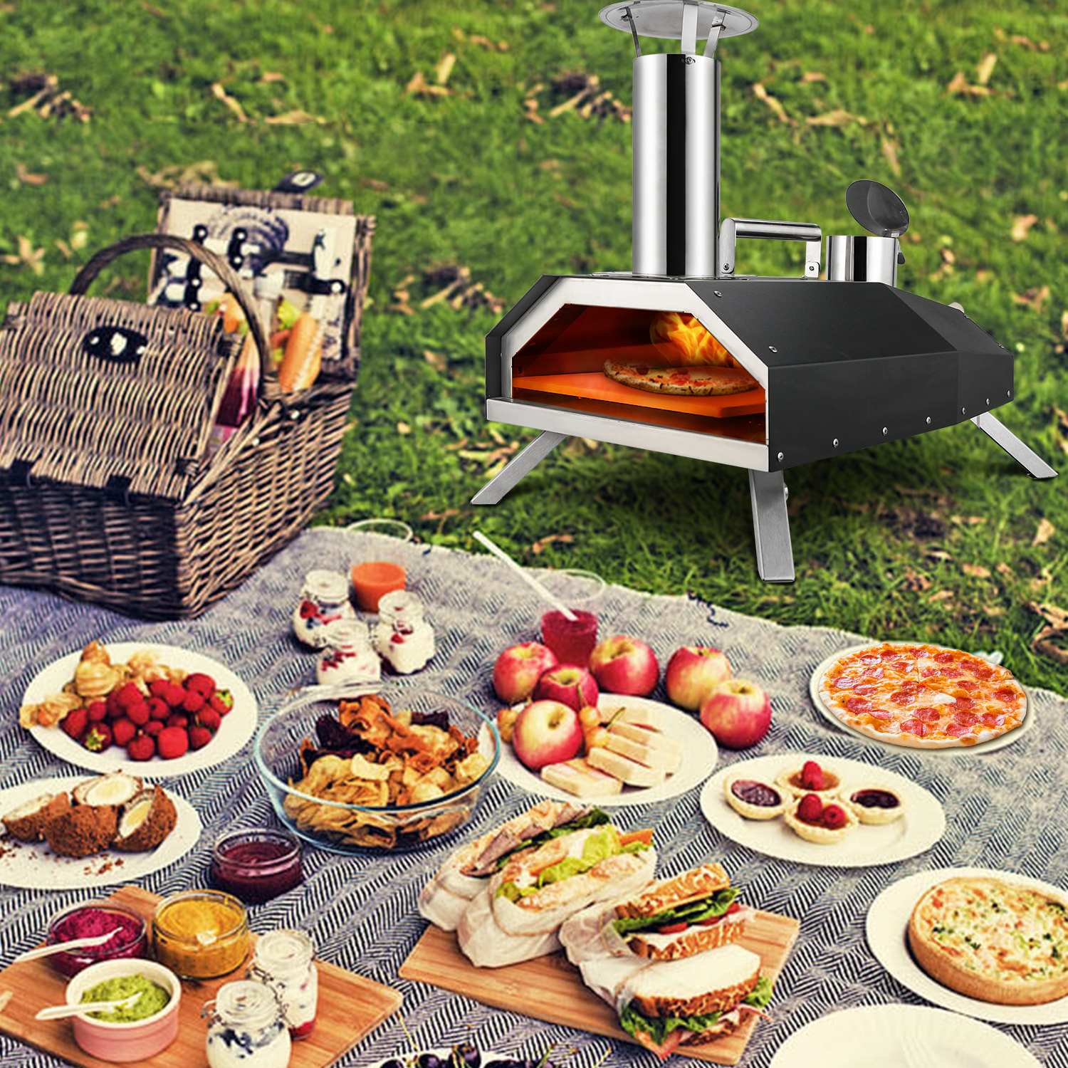 Aprafie Pizza Oven, 12 Pizza Oven Outdoor with Gas Powered Propane and  Portable Maker Accessories for Backyard Camping Outside - Yahoo Shopping