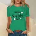 thumbnail image 2 of Luxalzxs Summer Tops for Women Trendy Casual Round Neck St. Patrick's Day Printed T-Shirt Loose Short Sleeve Tops Blouse, 2 of 5