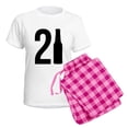 thumbnail image 5 of CafePress - 21 Years Old Women's Light Pajamas - Women's Short Sleeve Print T-Shirt and Pants Light Cotton Pajama Set, 5 of 7