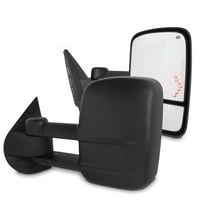AKKON - For 2007-2013 Chevy Silverado GMC Serria Towing  Mirror With Power Fold | Heated|Turn Signal | Lamp - Black