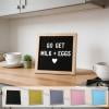 UNLLLL Wooden Letter Board Message Board with Felt Surface, Frame and Letter Set Board, Changeable Letters Numbers and Symbols, for Home Office Party Decor (Black)