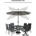 thumbnail image 2 of PURPLE LEAF 9 ft Patio Umbrella with Fringe Tassel Outdoor Market Umbrella w/ Tilt & Crank, 8 Aluminum Ribs, UV Protection for Garden Deck Pool Patio - Light Gray, 2 of 8