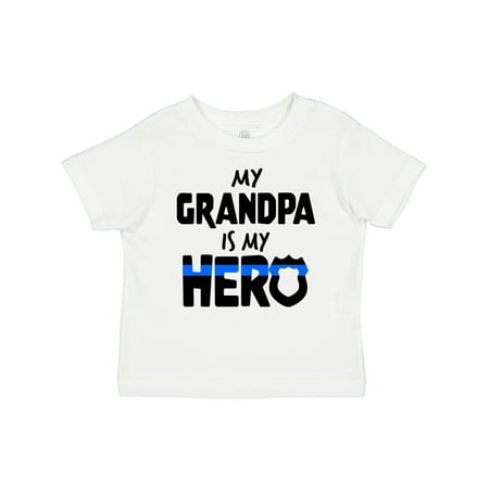 

Inktastic My Grandpa is My Hero Police Officer Family Gift Baby Boy or Baby Girl T-Shirt