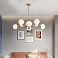 thumbnail image 6 of KCO Lighting 8-Light Glass Sputnik Chandelier Modern Gold Chandeliers, 6 of 7