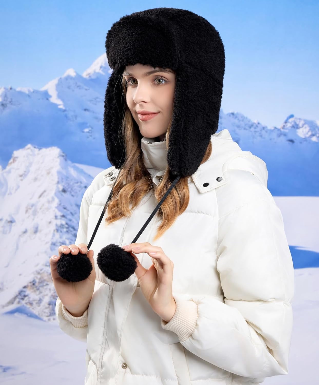 YooGuoGuo Women Men Winter Trapper Hats Ear Flaps Ushanka Trooper Hunting Hat Outdoor Ski Snow Windproof Cap