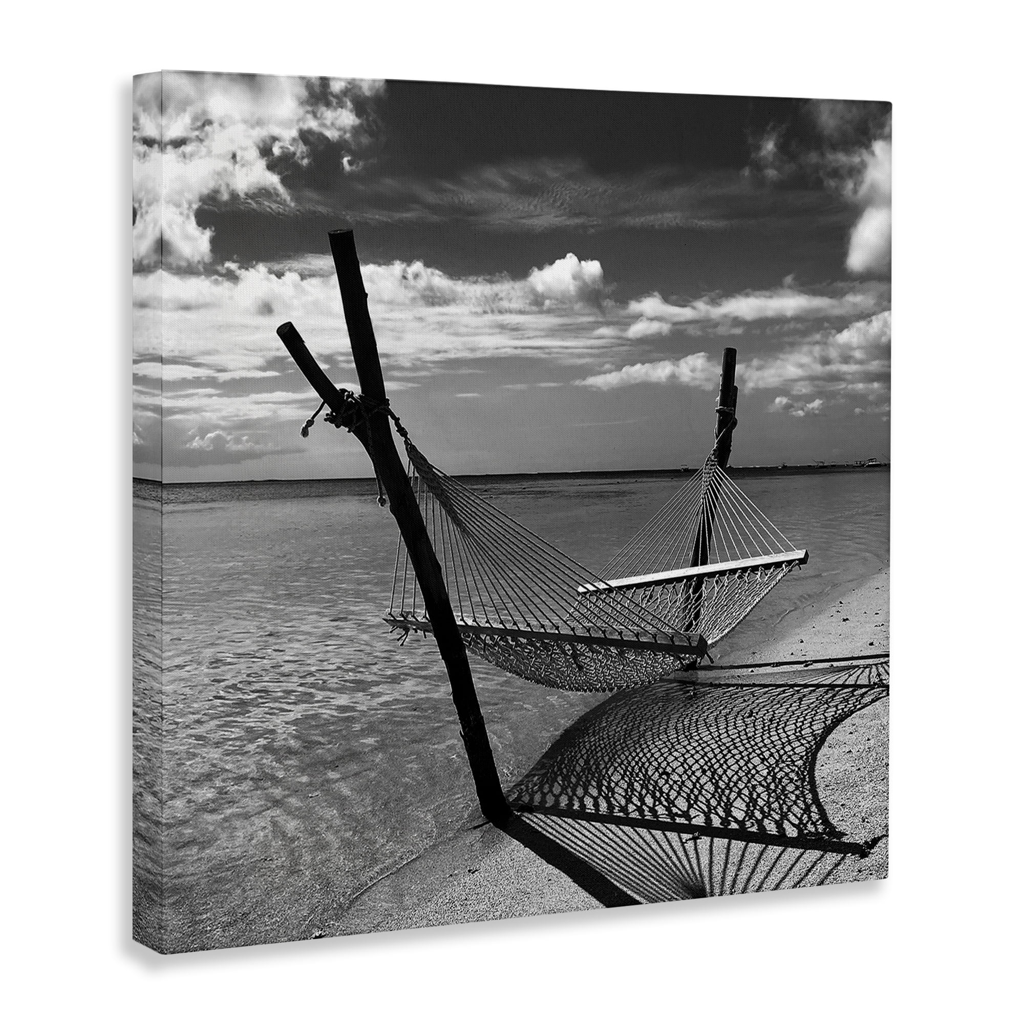 Stupell Industries Windward Beach Hammock Coastal Photography Gallery Wrapped Canvas Art Print Wall Art, 24 x 24