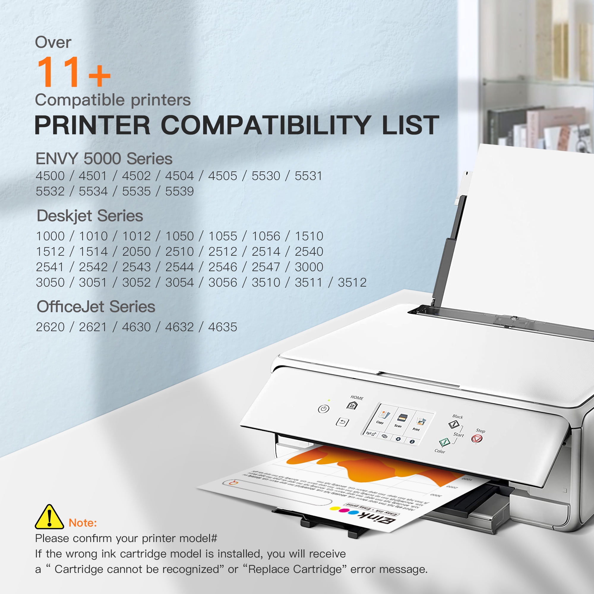 E-Z Ink 61XL Ink Cartridge Replacement for HP 61XL 61 XL to use with Envy 4500 5530 4502 Deskjet 3050 3510 2540 2541 2050 1512 Printer (1 Black, 1 Tri-Color)