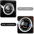 thumbnail image 5 of Botón de arranque y parada para BMW E90, E60, E70. Cubierta de repuesto para interruptor de freno rojo, compatible con BMW Serie 3, 5, X5 y X6 (E90 negro)., 5 of 5