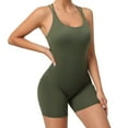 thumbnail image 1 of MKLEKYY Ropa deportiva mujer Monos de yoga para mujer Monos deportivos para entrenamiento Ropa deportiva para mujer Monos y monos deportivos para mujer Mono deportivo cruzado sin espalda, 1 of 4