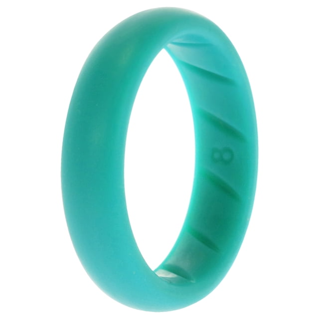 Anillo de boda BR sólido de silicona - Básico-Turquesa de ROQ para mujer - Anillo de 8 mm