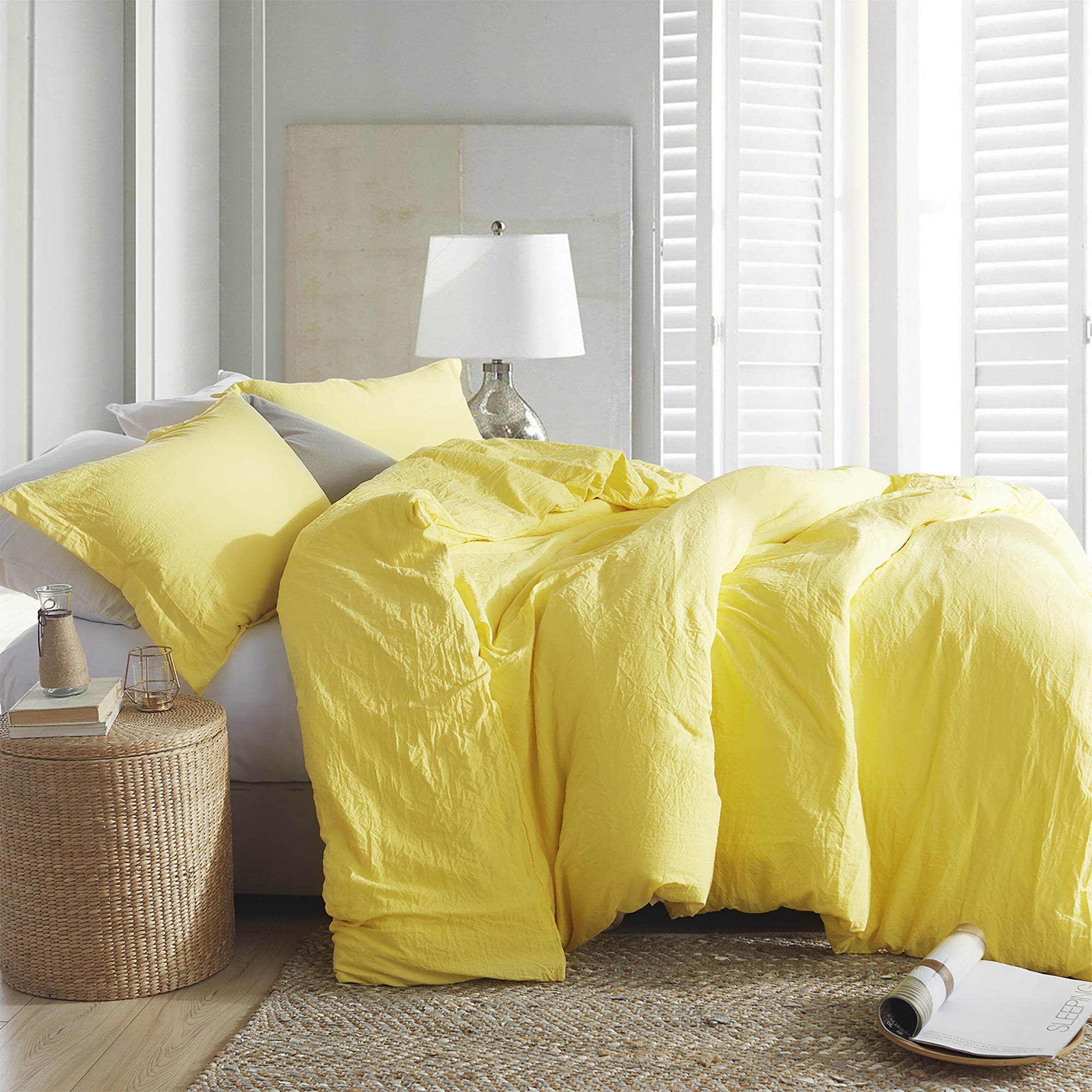 Natural Loft Comforter Limelight Yellow Queen Walmart Com Walmart Com